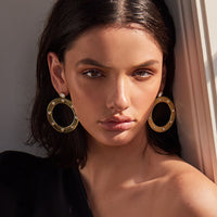 Adona Statement Hoops- Rose Gold View 2
