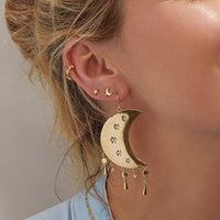 Celestial Pave Studs Set- Rose Gold View 3