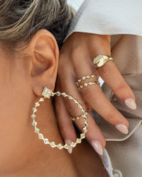 Diamond Kite Ring Stack- Rose Gold View 5