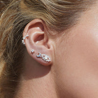 Celestial Pave Studs Set- Silver View 2