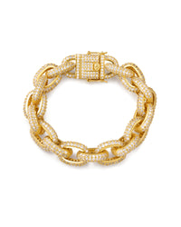 Ozzie Pave Chain Bracelet- Gold View 1