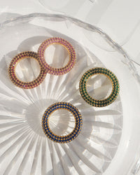 Pave Amalfi Ring- Blue Sapphire- Gold View 4