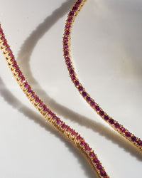 Mini Ballier Necklace- Pink- Gold View 3