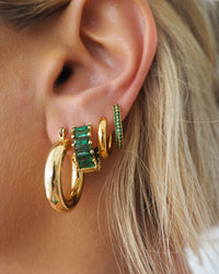 Emerald Ballier Huggies- Emerald Green- Gold view 2