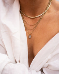 Baguette Eternity Necklace- Gold View 5