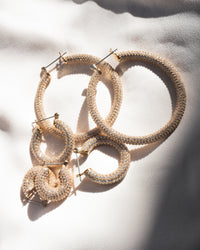 Pave Amalfi Hoops- Gold View 9