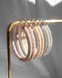 Pave Amalfi Hoops- Gold View 7