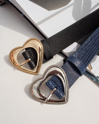Studded Hearts Belt- Gold View 4