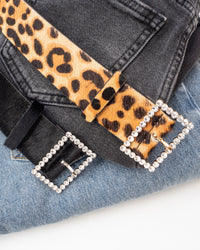 Crystal Buckle Belt- Gold View 3