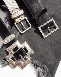 Crystal Buckle Belt- Silver View 7