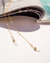 Margarite Pearl Sunglass Chain- Gold View 7