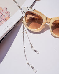 Margarite Pearl Sunglass Chain- Silver View 4