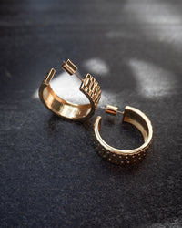 Timepiece Hoops- Gold View 6