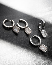 Brigitte Bezel Huggies- Silver View 3
