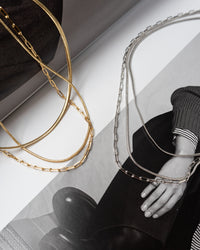 Chandon Multi Chain Charm Necklace- Silver View 6