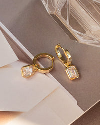 Brigitte Bezel Huggies- Gold View 5