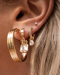 Brigitte Bezel Huggies- Gold View 2