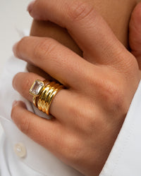 Brigitte Bezel Ring- Silver View 3