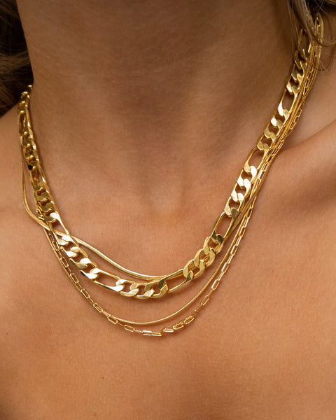 Chandon Multi Chain Charm Necklace- Gold | Luv Aj