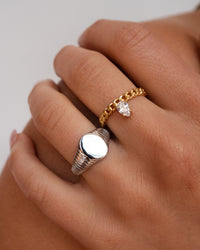 Bianca Stone Ring- Silver View 4