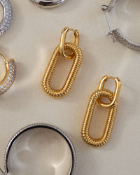 Le Signe Loop Hoops- Gold View 6