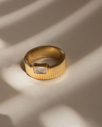 The Francois Ridged Ring- Silver View 4