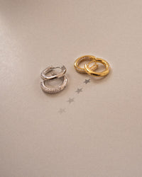 The Reversible Mini Amalfi Hoops- Gold (Ships Mid December) View 3