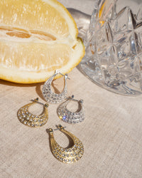 Diana Pave Hoops- Gold View 3