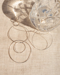 Whisper Wire Hoops- Silver View 5