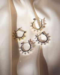 Gloria Diamonte Hoops- Silver View 4