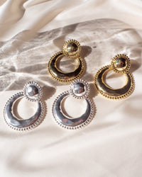 Dree Studded Statement Hoops- Silver View 5