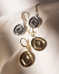 Punk Stud Hook Earrings- Silver View 5