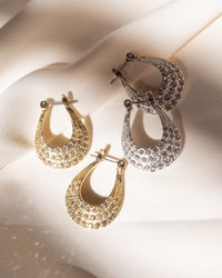 Diana Pave Hoops- Silver View 5