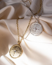 Pave Polaris Charm Necklace- Gold View 6