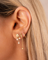 Pave Punk Studs Set- Gold view 2