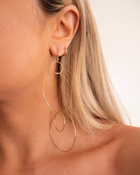 Whisper Wire Hoops- Gold View 6