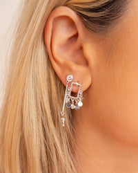 Square Shaker Studs- Silver View 4