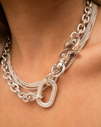 Isla Statement Necklace- Silver View 2