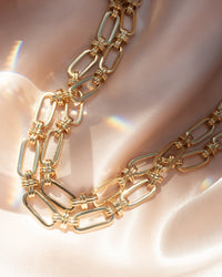 Isabella Statement Necklace- Gold View 5