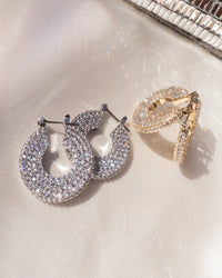 Pave Stefano Hoops- Silver View 3