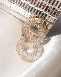 Pave Stefano Hoops- Gold View 3