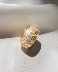 Pave Cigar Ring- Gold View 3