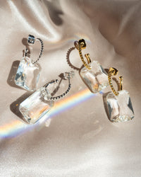 Crystalline Hoops- Gold View 4