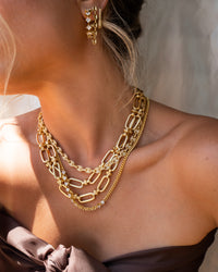 Isabella Statement Necklace- Gold View 8