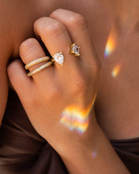 Pave Triple Band- Gold View 2