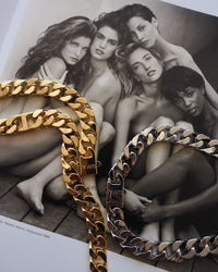 Kam Chunky Chain Necklace- Gold View 10
