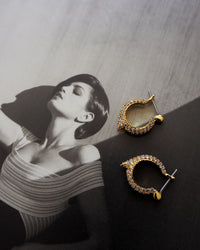 Pave Thorn Huggies- Gold View 14