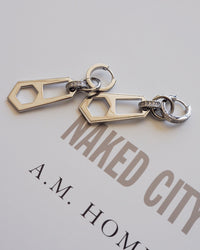 Zipper Hoops- Silver View 2
