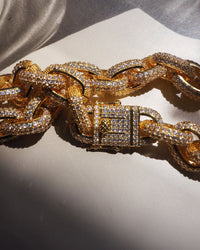 Ozzie Pave Chain Necklace- Gold View 6