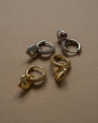 Puffy Heart Huggies- Silver (Ships Late April) View 4